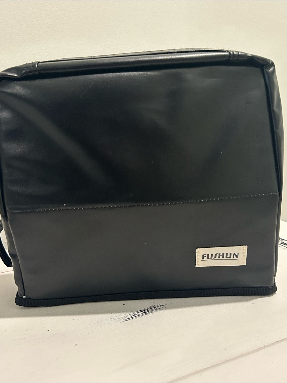 FUSHUN Black Men's Travel Toiletry Bag